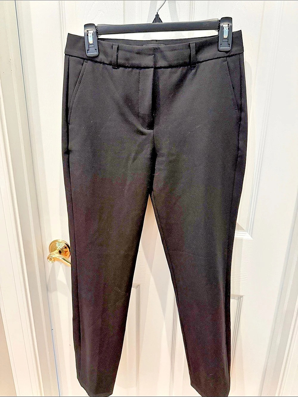 White House Black Market Classic Slim Ankle Comfort Stretch Pants Black Size2